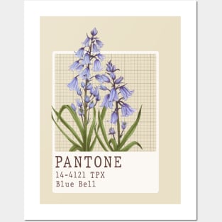 Pantone Blue Bell flowers Posters and Art